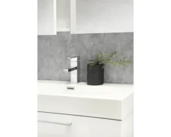 Badmöbel-Set Differnz Somero BxHxT 120 x 170 x 38 cm Frontfarbe weiß hochglanz mit Waschtisch Mineralguss weiß