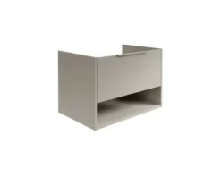 Badmöbel-Set FACKELMANN B.Paris BxHxT 705 x 493 x 465 mm Frontfarbe cubanit grey mit Glaswaschtisch