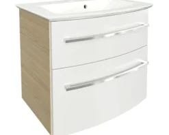 Badmöbel-Set FACKELMANN B.Style 63,2 cm Sand Eiche/weiß