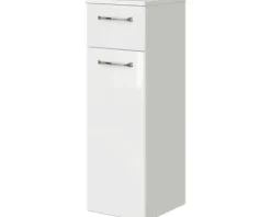 Badmöbel-Set Pelipal Kumba BxHxT 137 x 200 x 50 cm Frontfarbe weiß glanz 5-teilig und mehr mit Mineralguss-Waschtisch weiß, Unterschrank und Wandschrank 99.1070125094