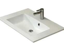 Badmöbel-Set Pelipal Kumba BxHxT 137 x 200 x 50 cm Frontfarbe weiß glanz 5-teilig und mehr mit Mineralguss-Waschtisch weiß, Midischrank, Unterschrank und Wandschrank 99.770126093