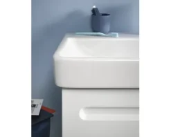 Badmöbel-Set DURAVIT No.1 BxHxT 80 x 200 x 45 cm Frontfarbe weiß mit Waschtisch weiß und Waschtischunterschrank Spiegelschrank mit LED-Beleuchtung N10159018180000