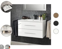 Badmöbelset FACKELMANN B.perfekt 60 cm mit Waschtisch Dark Oak