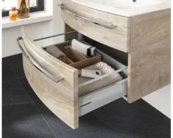 Badmöbel-Set FACKELMANN B.Style 63,2 cm Natur Oak/Natur Oak