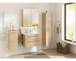 Badmöbel-Set FACKELMANN B.Style 83,2 cm Sand Eiche/Sand Eiche