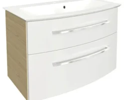 Badmöbel-Set FACKELMANN B.Style 83,2 cm Sand Eiche/weiß