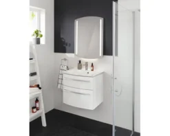 Badmöbel-Set FACKELMANN B.Style 63,2 cm Weiß/Weiß