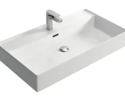 Badmöbel-Set Maxx XL 80 cm mit Keramikwaschtisch Tabacco