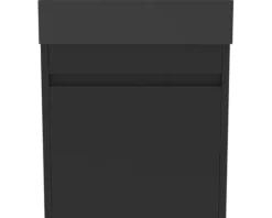 Badmöbelset 2-teilig form&style Avellino BxHxT 45 x 54 x 28 cm Frontfarbe schwarz mit Waschtisch Keramik schwarz