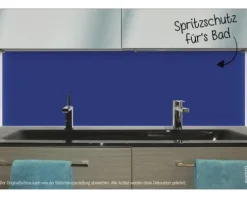Badrückwand mySPOTTI aqua azurblau 90x45 cm