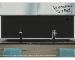 Badrückwand mySPOTTI aqua dunkelgrau 90x45 cm
