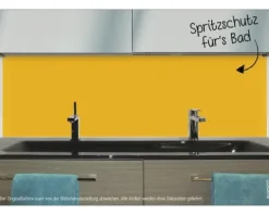 Badrückwand mySPOTTI aqua goldgelb 90x45 cm