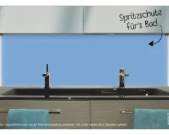 Badrückwand mySPOTTI aqua lichtblau 90x45 cm