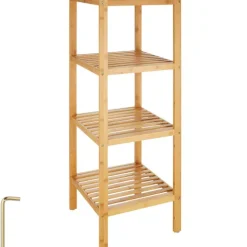 Badregal tectake Cornelia aus Bambus 33 x 33 x 97 cm