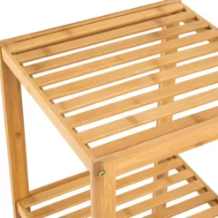 Badregal tectake Paola aus Bambus 33 x 33 x 141 cm