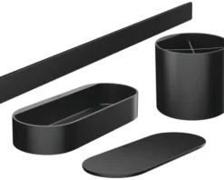 Badset Badezimmerset hansgrohe WallStoris schwarz matt 27968670