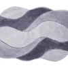 Badteppich Grund Carmen 60 x 100 cm grau schwarz