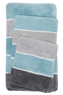 Badteppich Rio Marina Türkis-grau OEKO-TEX 70x120 cm