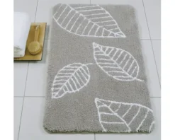 Badteppich spirella LEAF 90 x 60 cm taupe