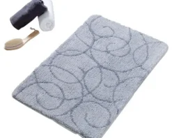Badteppich spirella LOOP 90 x 60 cm grau