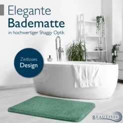 Beautissu BeauMare FL Vorleger Matte 50x80cm Mintgrün