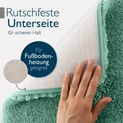 Beautissu BeauMare FL Vorleger Matte 50x80cm Mintgrün