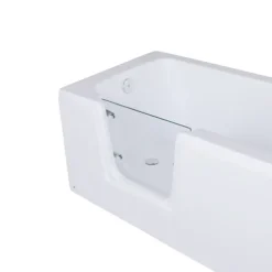 BELVIT Seniorenbadewanne 170 cm Rechteck Badewanne mit Einstieg links, barrierefreie Dusch-Badewanne für Senioren und Erwachsene
