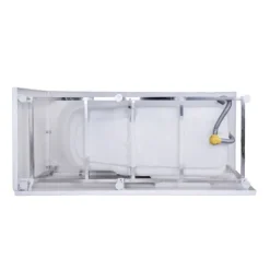 BELVIT Seniorenbadewanne 170 cm Rechteck Badewanne mit Einstieg links, barrierefreie Dusch-Badewanne für Senioren und Erwachsene