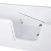 BELVIT Seniorenbadewanne 170 cm Rechteck Badewanne mit Einstieg rechts, barrierefreie Dusch-Badewanne für Senioren und Erwachsene, Weiß