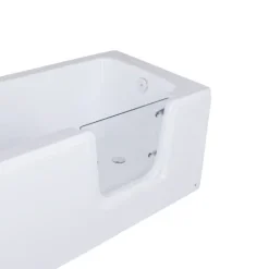 BELVIT Seniorenbadewanne 170 cm Rechteck Badewanne mit Einstieg rechts, barrierefreie Dusch-Badewanne für Senioren und Erwachsene, Weiß