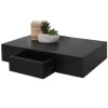 BERLINLODGE Wandregal Ilse HxBxT 8x40x25cm Regal Hängeregal mit Schublade 40cm Schwarz