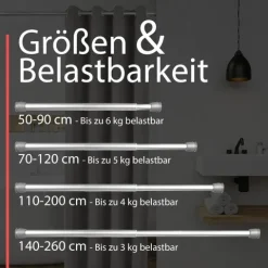 Bomoe Neptun Duschstange 70-120cm Aluminium