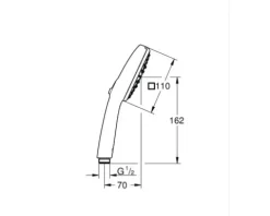 Brausegarnitur Grohe Quickfix Vitalio Comfort 110 II chrom glänzend Brausestangenlänge 900 mm 26930001