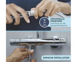 Brausegarnitur Grohe Quickfix Vitalio Comfort 110 II chrom glänzend Brausestangenlänge 900 mm 26930001