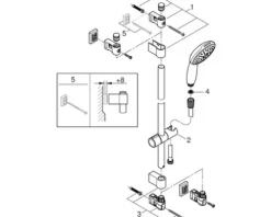 Brausegarnitur Grohe Quickfix Vitalio Start 110 III chrom glänzend Brausestangenlänge 600 mm 26032001