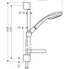 Brausegarnitur hansgrohe Croma 27772000 Brausestangenlänge 66,8 cm