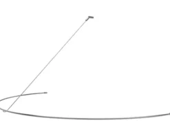Burschberg Duschvorhangstange Halbkreis Ø 10 mm für 75 x 170 x 75 cm oder 75 x 160 x 75 cm mit Wandhalterung edelstahl gebürstet matt