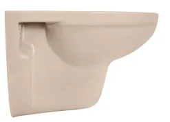 Calmwaters® Spülrandloses Hänge WC, Tiefspül WC aus Keramik, Komplettset mit WC Sitz mit Absenkautomatik in Beige-Bahamabeige, Waagerechter Abgang, WC Sitz aus antibakteriellem Duroplast, 99000190