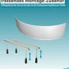 Calmwaters® Eckbadewanne Komplettset 120x120 cm Modern Small 2, Made in EU, 4in1 Acryl-Wanne mit Schürze, Wannenfüßen & Ablaufgarnitur, Duowanne für 2, Set Badewanne komplett, 120 x 120, Weiß, 99000047
