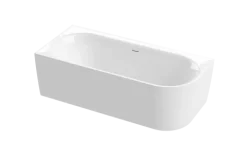 Calmwaters® Vorwand-Badewanne 180x80 cm Komplettset Seamless Comfort, fugenloses Design, vormontiert mit Schürze & Ablaufgarnitur, rechte Ausführung, Made in EU, Acryl, 02SL6222