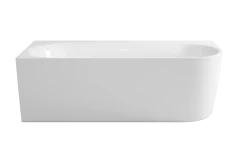 Calmwaters® Vorwand-Badewanne 180x80 cm Komplettset Seamless Comfort, fugenloses Design, vormontiert mit Schürze & Ablaufgarnitur, rechte Ausführung, Made in EU, Acryl, 02SL6222