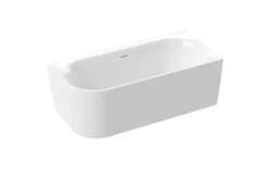 Calmwaters® Vorwand-Badewanne 160x75 cm Komplettset Seamless Comfort, fugenloses Design, vormontiert mit Schürze & Ablaufgarnitur, linke Ausführung, Made in EU, Acryl, 02SL6225