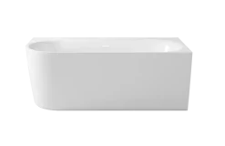 Calmwaters® Vorwand-Badewanne 160x75 cm Komplettset Seamless Comfort, fugenloses Design, vormontiert mit Schürze & Ablaufgarnitur, linke Ausführung, Made in EU, Acryl, 02SL6225