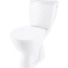 Cersanit WC-Kombination Set Basic Tiefspüler mit Spülrand weiß glänzend mit WC-Sitz FSS1110
