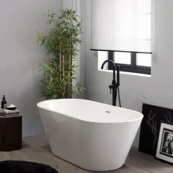 150 cm ovale Badewanne glänzend weiß  | Allegra