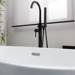 150 cm ovale Badewanne glänzend weiß  | Allegra