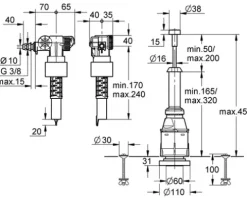 DAL-Servo-Set für Aufsatzspülkasten