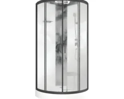 Dampfdusche Aurlane Relax Dark Hammam 95 x 95 x 218 cm schwarz