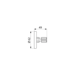 Delabie Befestigungsrosetten für Vorhangstange D20mm, 2 Stück