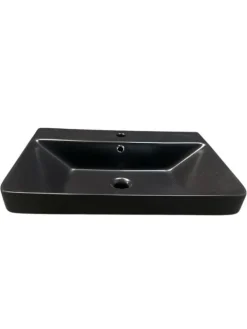 Design Waschbecken 60x45 Waschtisch Schwarz matt 60cm x 45cm Luxury